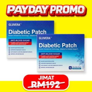 PAKEJ RAWAT PROMO ( 2 KOTAK GLUVERA DIABETIC PATCH )